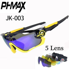 Polarized 5 Lens Cycling Eyewear MTB Bicycle Sun Glasses