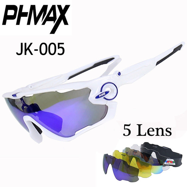 Polarized 5 Lens Cycling Eyewear MTB Bicycle Sun Glasses