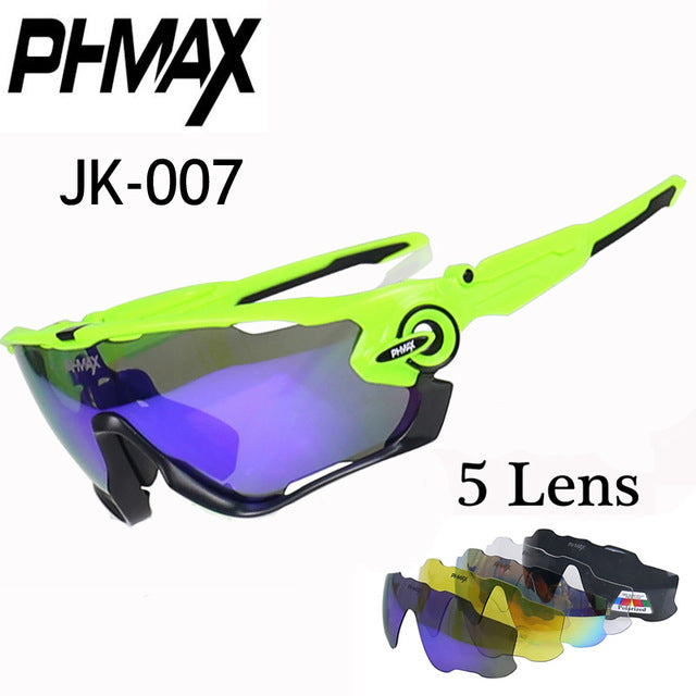 Polarized 5 Lens Cycling Eyewear MTB Bicycle Sun Glasses