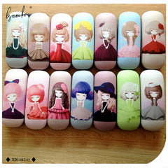 Cartoon Rose Girl Princesses PU Sunglasses Glasses Case